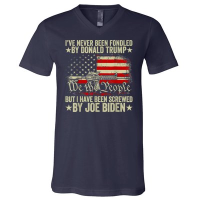 Joe Biden Has Screwed Me V-Neck T-Shirt