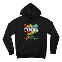 Juneteenth Blackity Heartbeat Black History African America Hoodie