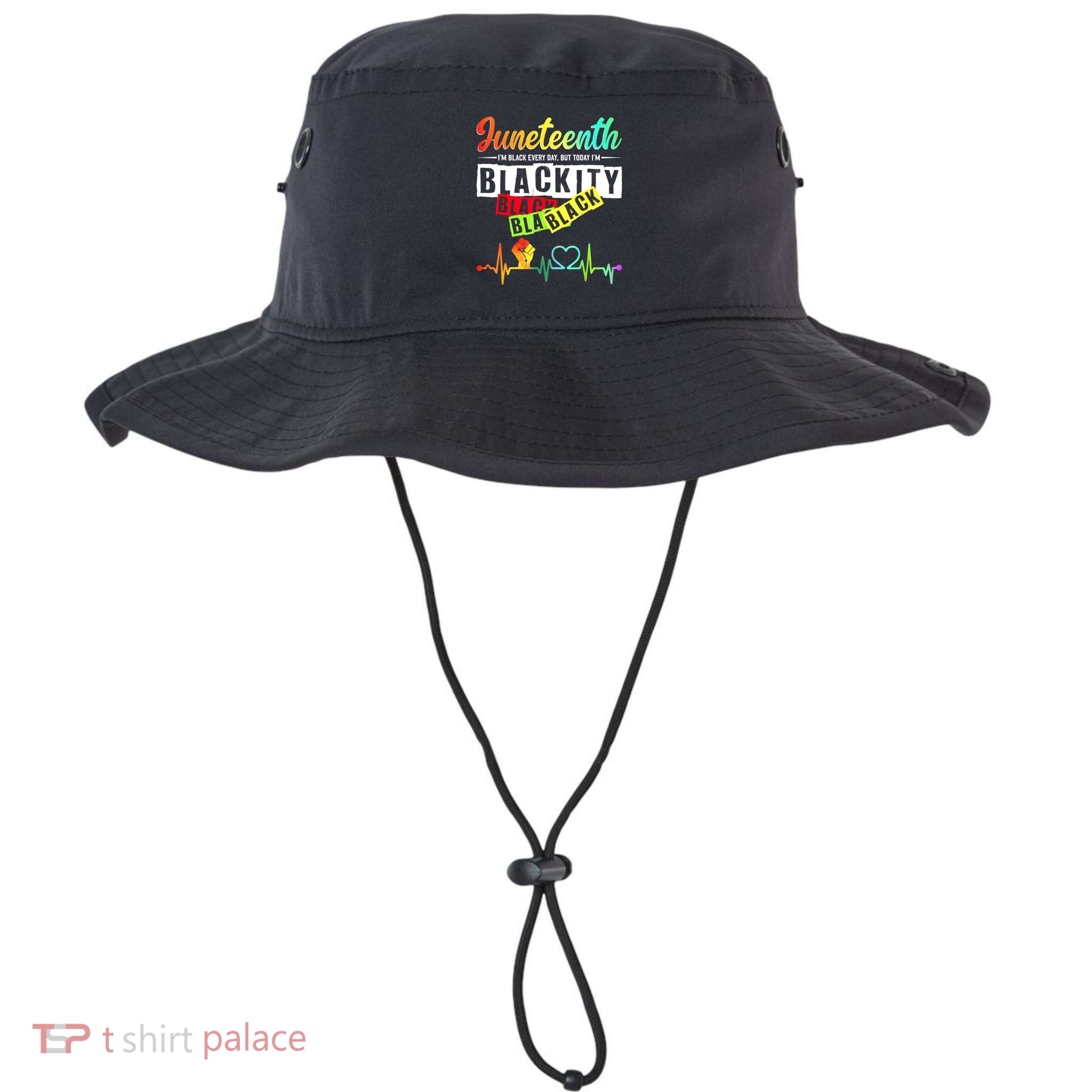 Juneteenth Blackity Heartbeat Black History African America Bucket Hat