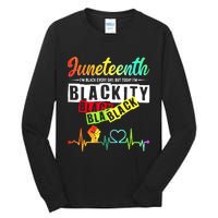 Juneteenth Blackity Heartbeat Black History African America Tall Long Sleeve T-Shirt