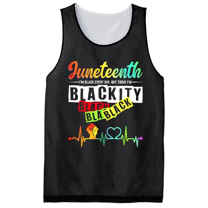 Juneteenth Blackity Heartbeat Black History African America Mesh Reversible Basketball Jersey Tank