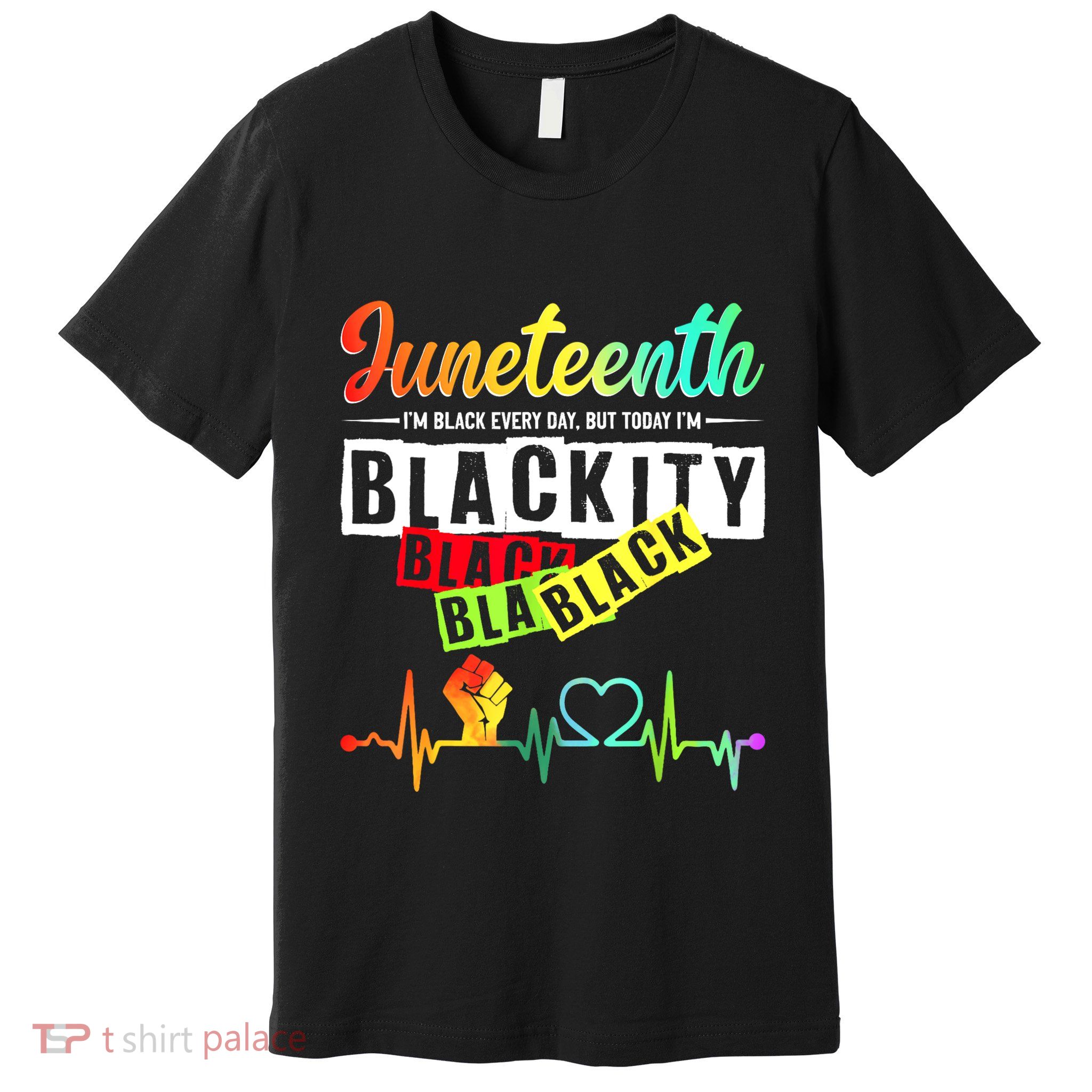 Juneteenth Blackity Heartbeat Black History African America Premium T-Shirt