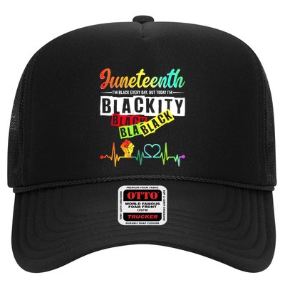 Juneteenth Blackity Heartbeat Black History African America Trucker Hat