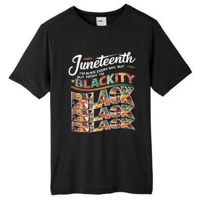 Junenth Blackity Heartbeat Black America History African Gift Tall Fusion ChromaSoft Performance T-Shirt