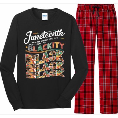 Junenth Blackity Heartbeat Black America History African Gift Long Sleeve Pajama Set