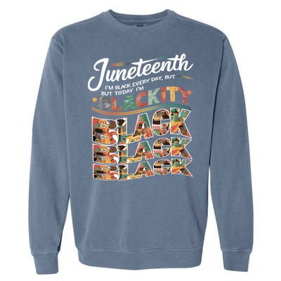 Junenth Blackity Heartbeat Black America History African Gift Garment-Dyed Sweatshirt