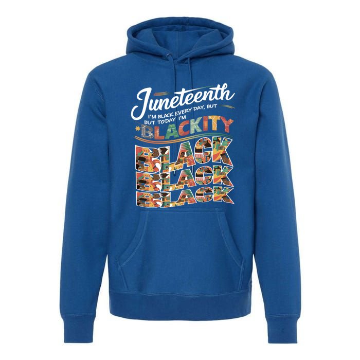 Junenth Blackity Heartbeat Black America History African Gift Premium Hoodie