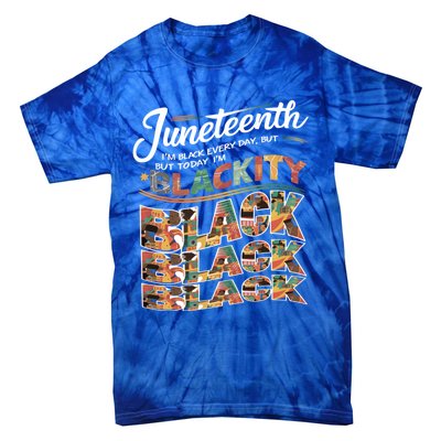 Junenth Blackity Heartbeat Black America History African Gift Tie-Dye T-Shirt