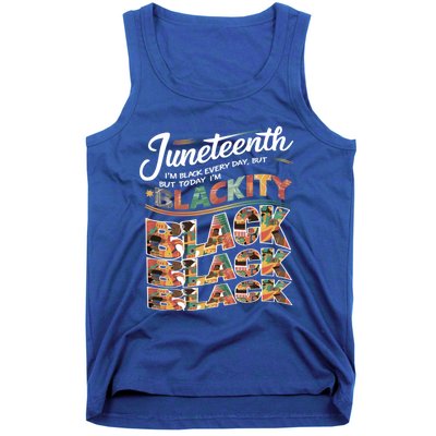 Junenth Blackity Heartbeat Black America History African Gift Tank Top