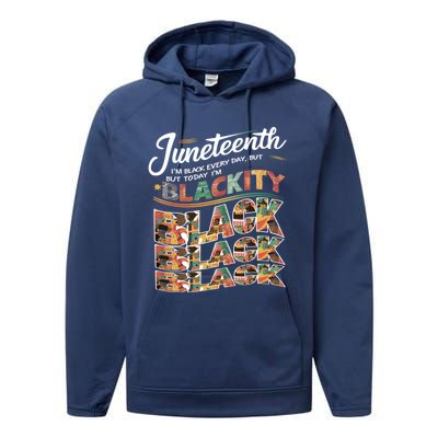 Junenth Blackity Heartbeat Black America History African Gift Performance Fleece Hoodie