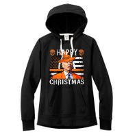 Joe Biden Happy Halloween Happy Christmas US Flag Women's Fleece Hoodie