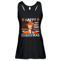 Joe Biden Happy Halloween Happy Christmas US Flag Ladies Essential Flowy Tank