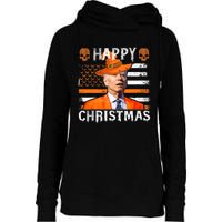 Joe Biden Happy Halloween Happy Christmas US Flag Womens Funnel Neck Pullover Hood