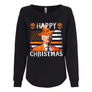 Joe Biden Happy Halloween Happy Christmas US Flag Womens California Wash Sweatshirt