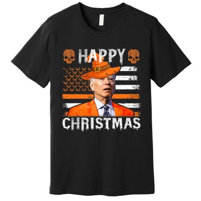 Joe Biden Happy Halloween Happy Christmas US Flag Premium T-Shirt