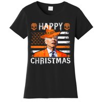 Joe Biden Happy Halloween Happy Christmas US Flag Women's T-Shirt