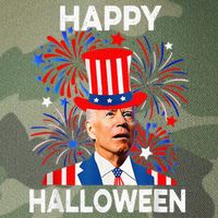 Joe Biden Happy Halloween For Funny 4th Of July Legacy Tie Dye Trucker Hat