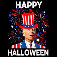Joe Biden Happy Halloween For Funny 4th Of July 16 in Basic Backpack