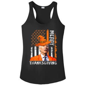 Joe Biden Happy Halloween Merry Thanksgiving US Flag Ladies PosiCharge Competitor Racerback Tank