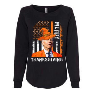 Joe Biden Happy Halloween Merry Thanksgiving US Flag Womens California Wash Sweatshirt