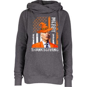 Joe Biden Happy Halloween Merry Thanksgiving US Flag Womens Funnel Neck Pullover Hood