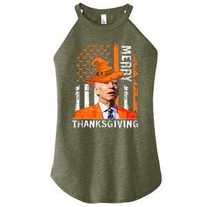 Joe Biden Happy Halloween Merry Thanksgiving US Flag Women's Perfect Tri Rocker Tank