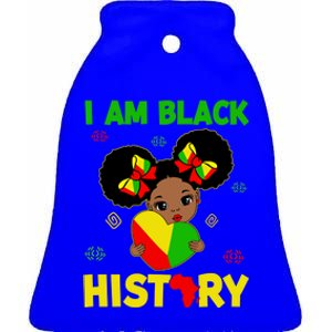 Juneteenth Black History Month I Am Black History Gift Ceramic Bell Ornament