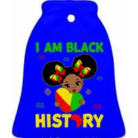 Juneteenth Black History Month I Am Black History Gift Ceramic Bell Ornament