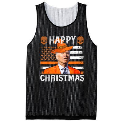 Joe Biden Happy Halloween Happy Christmas US Flag Mesh Reversible Basketball Jersey Tank