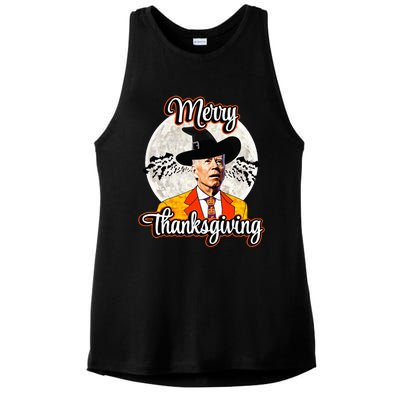 Joe Biden Halloween Costume Confused For Thanksgiving Ladies PosiCharge Tri-Blend Wicking Tank