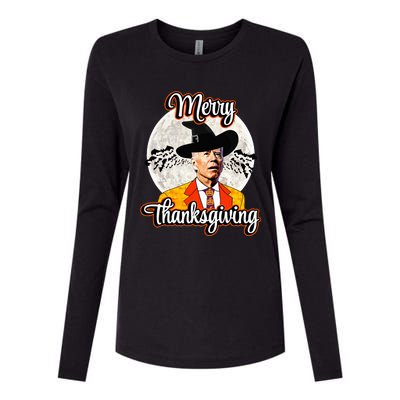 Joe Biden Halloween Costume Confused For Thanksgiving Womens Cotton Relaxed Long Sleeve T-Shirt