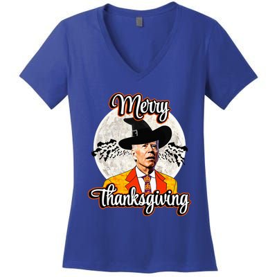 Joe Biden Halloween Costume Confused For Thanksgiving Women's V-Neck T-Shirt