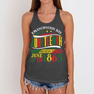 Juneteenth Black History Celebrating Black Freedom 1865 Women's Knotted Racerback Tank