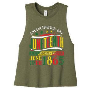 Juneteenth Black History Celebrating Black Freedom 1865 Women's Racerback Cropped Tank