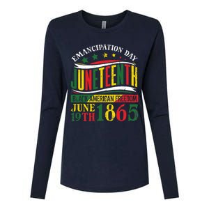 Juneteenth Black History Celebrating Black Freedom 1865 Womens Cotton Relaxed Long Sleeve T-Shirt