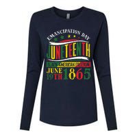 Juneteenth Black History Celebrating Black Freedom 1865 Womens Cotton Relaxed Long Sleeve T-Shirt