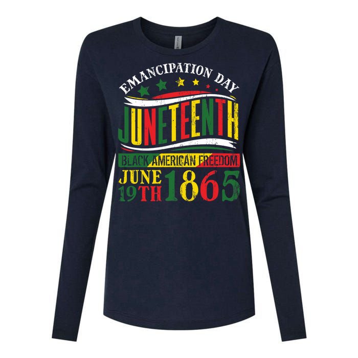 Juneteenth Black History Celebrating Black Freedom 1865 Womens Cotton Relaxed Long Sleeve T-Shirt