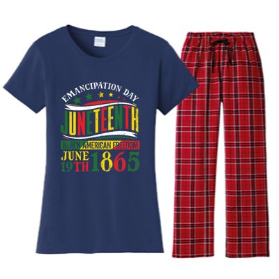 Juneteenth Black History Celebrating Black Freedom 1865 Women's Flannel Pajama Set