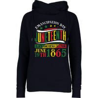 Juneteenth Black History Celebrating Black Freedom 1865 Womens Funnel Neck Pullover Hood