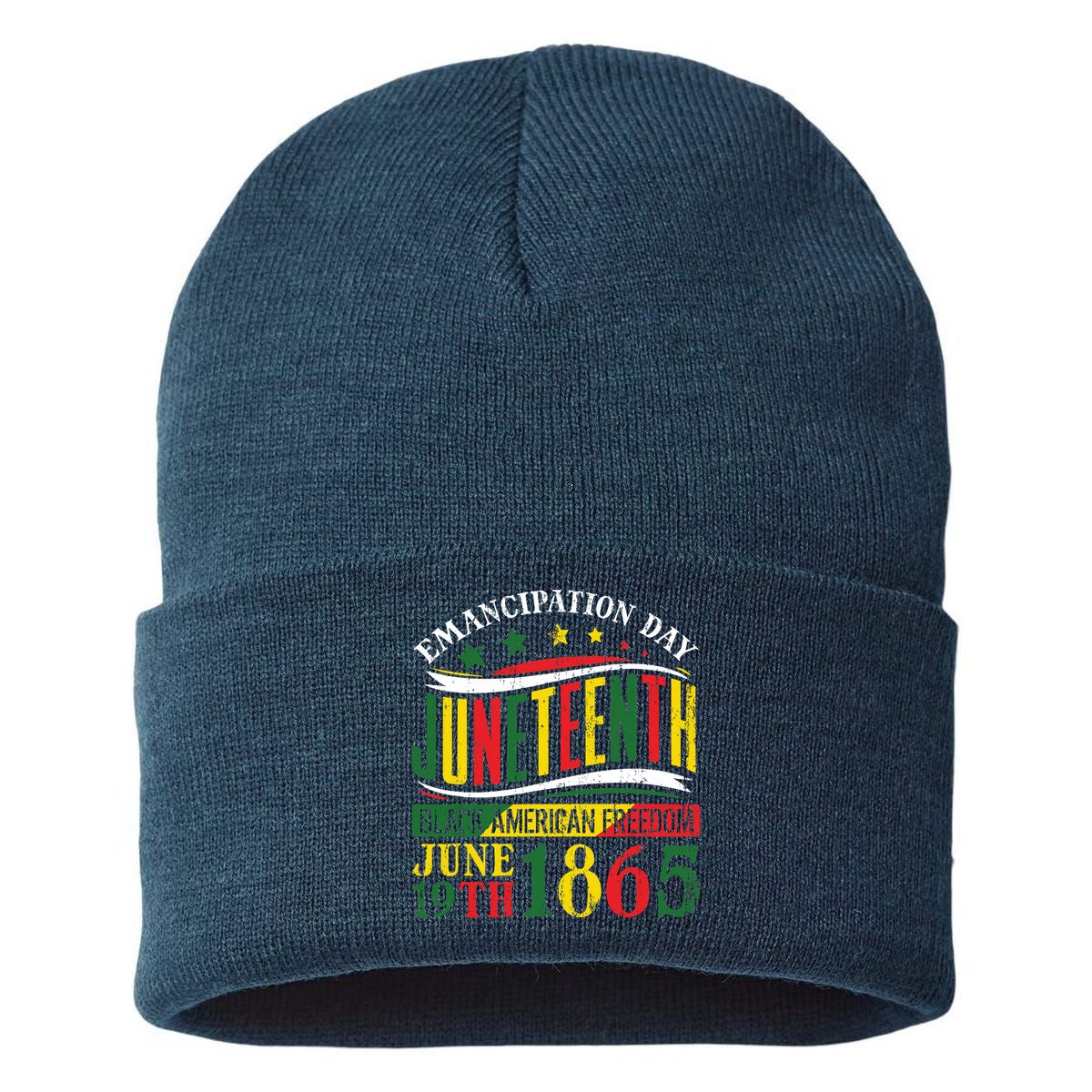 Juneteenth Black History Celebrating Black Freedom 1865 Sustainable Knit Beanie