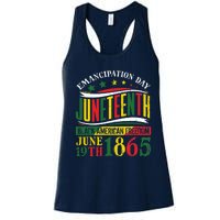 Juneteenth Black History Celebrating Black Freedom 1865 Women's Racerback Tank