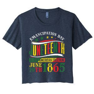 Juneteenth Black History Celebrating Black Freedom 1865 Women's Crop Top Tee