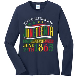 Juneteenth Black History Celebrating Black Freedom 1865 Ladies Long Sleeve Shirt