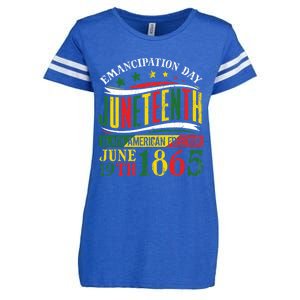 Juneteenth Black History Celebrating Black Freedom 1865 Enza Ladies Jersey Football T-Shirt