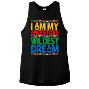 Juneteenth Black History I Am My Ancestors Wildest Blm Dream Cute Gift Ladies PosiCharge Tri-Blend Wicking Tank