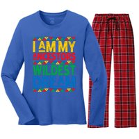 Juneteenth Black History I Am My Ancestors Wildest Blm Dream Cute Gift Women's Long Sleeve Flannel Pajama Set 