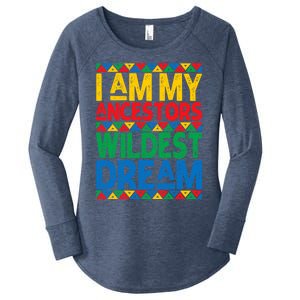 Juneteenth Black History I Am My Ancestors Wildest Blm Dream Cute Gift Women's Perfect Tri Tunic Long Sleeve Shirt