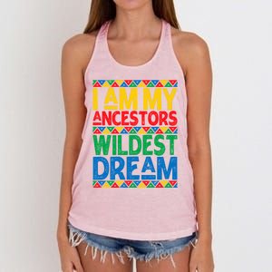 Juneteenth Black History I Am My Ancestors Wildest Blm Dream Cute Gift Women's Knotted Racerback Tank