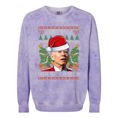 Joe Biden Happy 4th Easter Ugly Christmas Sweater Colorblast Crewneck Sweatshirt