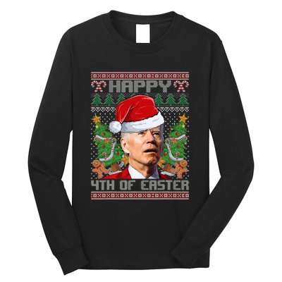 Joe Biden Happy 4th Easter Ugly Christmas Sweater Long Sleeve Shirt